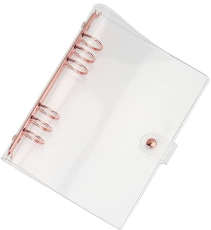 ROMISBABA Ordner Transparenter Notizbuch-binderumschlag Pvc-sechs-ringe Loseblatt-binder-abdeckung Kreativer Tagebuch-buchumschlag Notizblock-pvc-schutz Notizblock-abdeckung