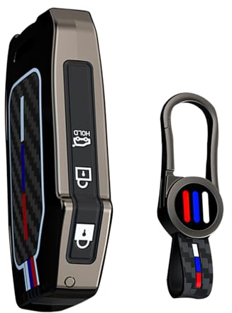 ontto Passt für KIA Schlüsselhülle Autoschlüssel Schutz Hülle für KIA Soul NIRO Xceed Sportage R NQ5 GT line Proceed GT Seltos Stinger Schlüsselgehäuse Zinklegierung Schlüsselcover 3 Tasten-A Schwarz
