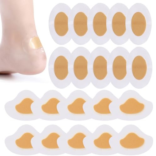 XYTAHDM 40 Pezzi Cerotti Vesciche Tallone, Vesciche Piedi, Invisible Hydrocolloid Gel Blister Bandages,Cerotti Vesciche Sport per Tallone,Piede e Protezione della Pelle