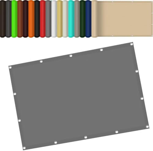 Telo Ombreggiante 3 x 4 m Protezione UV 95% Vela Ombreggiante Rettangolare Dimensioni Personalizzabili per Giardino, Terrazzo e Balcone, Grigio Chiaro