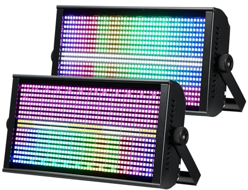 BETOPPER LF4808 260W Matrix-Stroboskoplicht, Wash-Strobe und Blinder Bühnenlicht-Effekt, LED Wallwasher, Uplights DMX DJ-Licht für Party, Hochzeit, Club, Bar, Show (2 Stück)