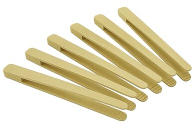 MC-Trend 6 pinzas para barbacoa de 30 cm de madera de haya, sostenibles pinzas de cocina de madera con ranuras, fabricadas en Europa (6)