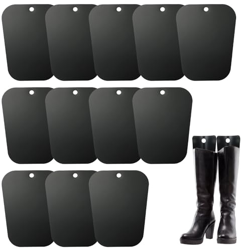 DASBET 12 PCS (6 Pairs) Boot Shapers for Tall Boots, 14 inch Reusable Boot Fillers & Stand Up Inserts, Tall Boot Inserts to Keep Shape, Prevent Bending & Creasing Black, 14 inch