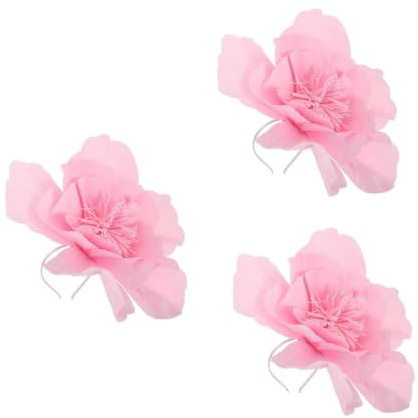 WOFASHPURET Lot De 3 Chapeaux Décoratifs Pour Femmes Bandeau Floral Pour Banquet Fête De Mariage Chapeau Fascinateur Floral D'Halloween Grand Fascinateur À Fleurs