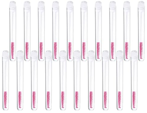 20 Tubos Vacíos de Cepillo para Pestañas de Plástico Blanco | Fibra Artificial, Portátil y Ligero, para Cejas y Pestañas, Viaje y Viaje de Negocios