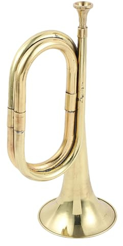 Kavallerie-Trompete aus – leicht und kompakt, goldfarbenes glänzendes Finish, ideal für Anfänger | für Fanfaren, Musikschulen, traditionelle Orchester im Freien