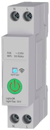 EpheyFIF Interruptor de aire de 63 A para casa inteligente, interruptor de carril DIN, control remoto para Tuya