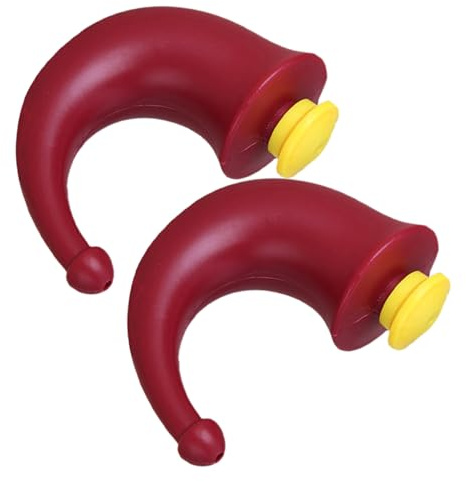 VICASKY 2pcs Red Plastic Nasal Rinse Bottles for Adult Sinus Irrigation and Nose Cleaning, Yoga Nose Wash Cleaner Bottles for Allergy Relief and Nasal Care