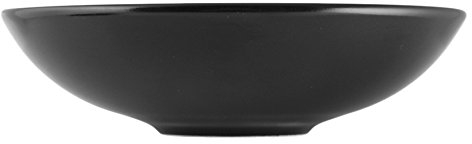 H&H Denver Confezione da 6 Piatti Fondi, Stone Ware, Nero, 6 unità