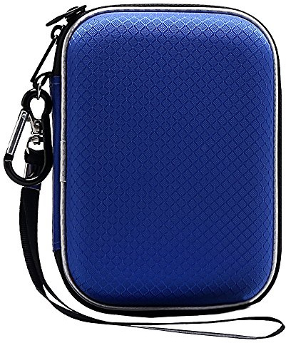 Lacdo Hard Drive Carrying Case for Western Digital WD My Passport/WD Elements/My Passport Ultra Portable External Hard Drive 1TB 2TB 3TB 4TB 5TB 6TB USB 3.0 2.5 inch HDD Travel Bag, Blue