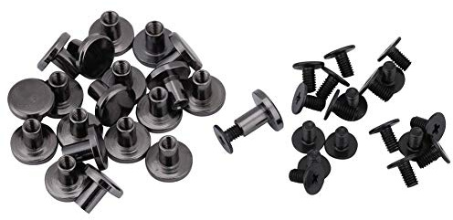 20 Sets Schrauben Buchschrauben DIY Messing Flachkopf Gurtband Nieten + Schraube für Gepäck Lederhandwerk 5mm 8mm Nieten Strap Griff Tasche Zubehör(5mm)