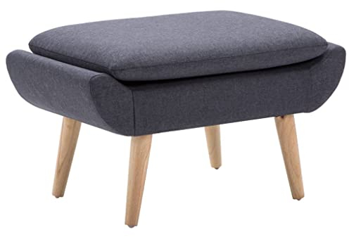 vidaXL Hocker Stoffbezug Dunkelgrau Fußhocker Sitzhocker Polsterhocker Fußbank