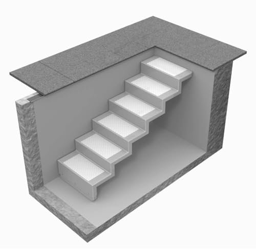 SAXONICA Pooltreppe Eleganz 80 I 6-stufig I Wandbefestigung - kurz I weiß