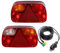 AOHEWEI Kit Feux Arrière de Remorque 12V Éclairage De Freinage pour Camion Kit de Câblage Lampe Indicatrice Avec Prise 13 Broches Connecté et Câble de 5 Fils Long de 5,5m Approprié Caravane ou Camion