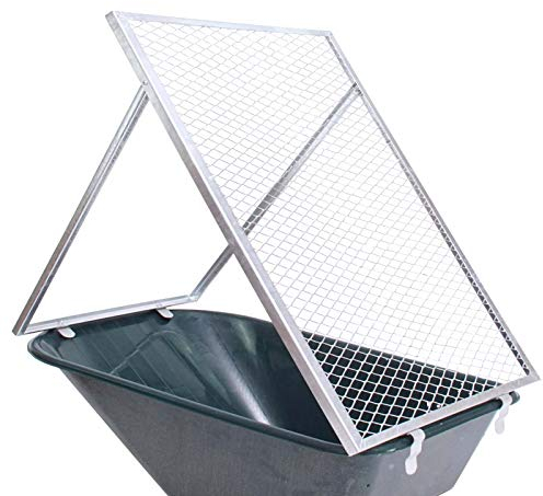 TRUTZHOLM® Schubkarren Durchwurfsieb Gartensieb Sieb Kompost Gitter Durchwurfgitter Erdsieb (100x60cm)