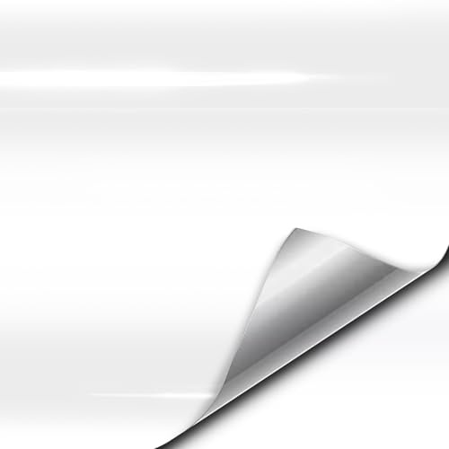 VVIViD White Gloss Car Wrap Vinyl Roll with Air Release Adhesive (1ft x 5ft)