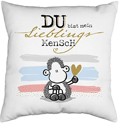 Sheepworld 46951 Kissen Motiv Mensch, Zierkissen, 40 cm x 40 cm, Wendemotiv, mehrfarbig