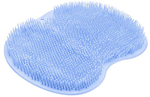 Shower Foot Scrubber Mat Back Washer Back Exfoliating Bath Wash Pad Wall Mounted Slip Suction Cups Foot Scrubber for Use in Shower Cups Foot Cleaner for Men and Women