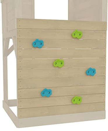 TP Toys Treehouse Wooden Play Tower Climbing Wall - FSC, Indoor Playground Toddler Climber Playset, Climbing Rock, Wooden Climbing Toys. Gym Playset For Indoor - Kids, Climbing Wall For The Garden