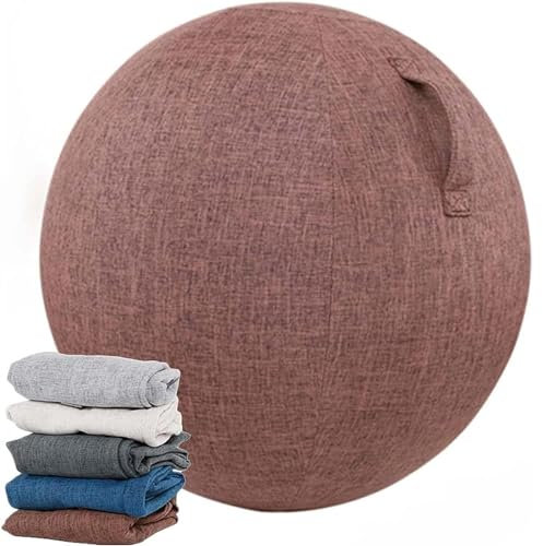 EUXCLXCL Yoga Ball HüLle Schutzhülle für Gymnastikball Balance Ball Abdeckung Anti Kratzer Gymnastikball Abdeckung Faltbar Sitzbälle Stoff Bezug Leichte Yoga Ball Abdeckung für Yoga,A,65cm