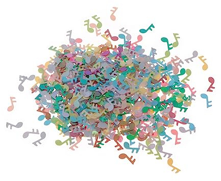 Cabilock Musikalisches Partykonfetti aus Kunststoff 15g Wiederverwendbar für Musikpartys und Geburtstage Festliche Tischdekoration