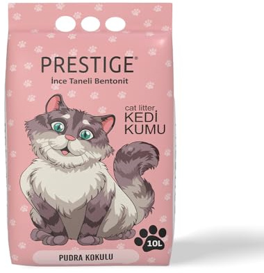 Prestige Katzenstreu - Geruchsneutralisierende Klumpstreu für Katzen - Staubfreies Katzenstreu - Natürlich & Unbeduftet - Mehrkatzenformel - Geringe Verfolgung (Puderduft, 10 l)