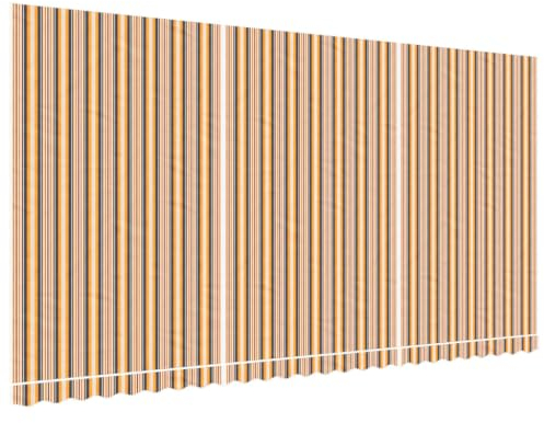 vidaXL Tissu de Remplacement pour auvent Rayures Multicolores 6x3 m
