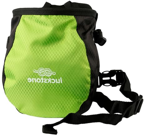 Thyonta Rock Climbing Chalk Bag Adjustable Waterproofing Bouldering Chalk Bag Climbing Powder Bags for Climbing, Weightlifting, Gymnastics(Green)