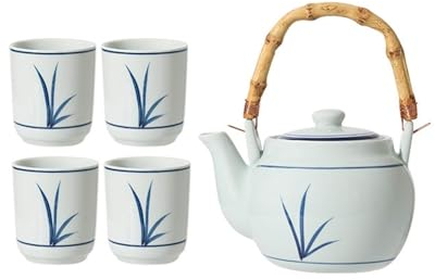 Brocche Set teiera in ceramica set da tè for la casa, tazza da tè, teiera semplice retrò, colore sottosmalto, bollitore freddo Caraffe da Tavola Brocche
