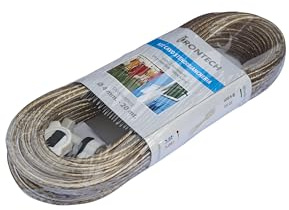 Kit Cavo Stendibiancheria Ø 4 X 20 mt Bianco Con 2 Morsetti – Cavo In Acciaio Rivestito In PVC Bianco, Morsetti Nylon Block Fix