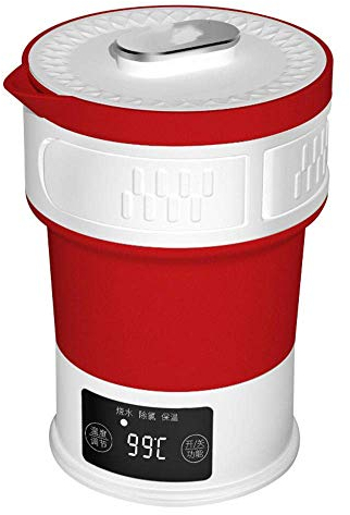 Bollitore elettrico, bollitore pieghevole, bollitore elettrico a compressione, mini viaggio isolante, portatile @ regalo rosso Safehappy
