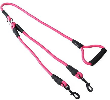 BESPORTBLE Hundeleine laufende Leine Heimtierbedarf Leine Doppelkopf Hundegürtel Haustierbedarf beemysafe Snail Essence Running secruity Runing s Haustier-Leine Trainingsleine für Hunde Rosa
