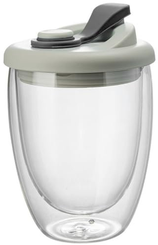 NIDONE Double-Walled Insulated Coffee Mug with Pinhead-sized Hole, 350ml for Brewing Tea, Lattes, and Juices