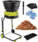 2500w Broyeur à Feuilles électrique Broyeur De Compost Broyeur De Branches Hachoir à Feuilles Broyeur De Feuilles De Jardin,Diamètre De L'entonnoir 54 Cm Pour Nettoyage Cour,Powercord×30m