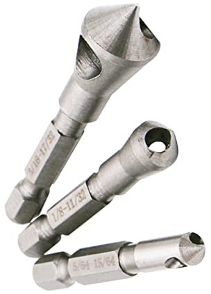 LIFKOME 3stücke Teiliges Stahl-single-end-senker Entgraten-werkzeug Loch-bohrer Mit Senkkopfbohrern Und Fasenbohrern