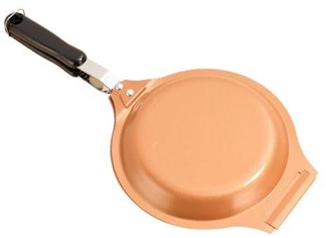 Vocdikficy Padella Antiaderente 19 cm In Acciaio Doppia Frittata Padella A Induzione per Casa Giardino Picnic