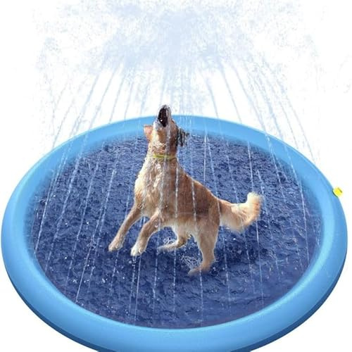 Pets At Home Sunny Daze Round Dog Sprinkle Mat Blue Medium