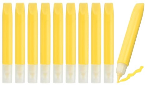 PATIKIL 10 Pack Suncatcher Paint Pens, Yellow Sun Catcher Paint Pens 10ML Each Stained Glass Window Art Kit for Painting Glass Pigment Crafts