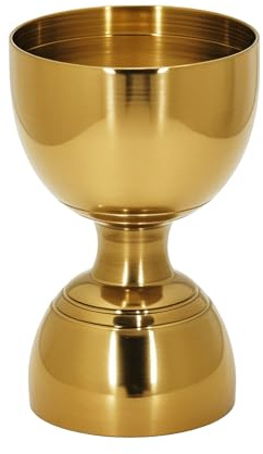 1Pc Premium Bell Jigger for Bartending, Cocktail Jigger 2 OZ 1 OZ with Measurements Inside, Premium 304 Stainless Steel Shot Measure Double Jigger Bar (Gold, 1 Pack)