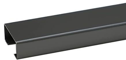 JLLEIZYZ Goulotte Cable, Goulottes Electrique en Acier Inoxydable, Ignifuge, Adapté aux Bureaux et aux Centres Commerciaux(Black,1.5x3cm/0.6x1.2in)