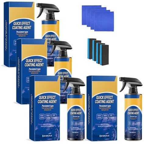3 in 1 - Spray di rivestimento in ceramica per auto – agente di rivestimento rapido ad alta protezione per auto – spray multiuso per lucidatura e lavaggio senza acqua (4)