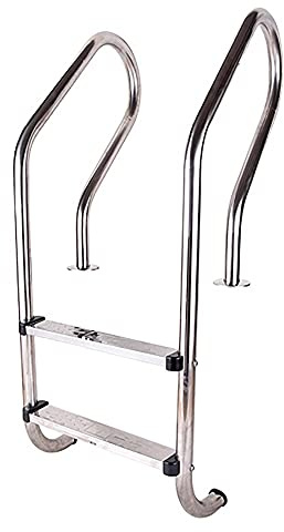 Piscina de acero inoxidable de grado 304 adecuada para piscinas en el suelo de 0,6 0,9 m de profundidad, acabado plateado, 1,2 mm de grosor y accesorio seguro para escalera de piscina