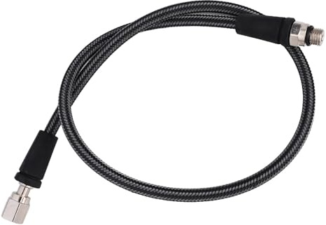 Vilgftyiet Scuba Diving Hochdruckschlauch, 300 bar für geflochtenen Carbonfaser-Reglerschlauch mit 7/16-20UNF Gewinde, für Tauchmessgeräte, Schwarz, 150 mm/650 mm/800 mm