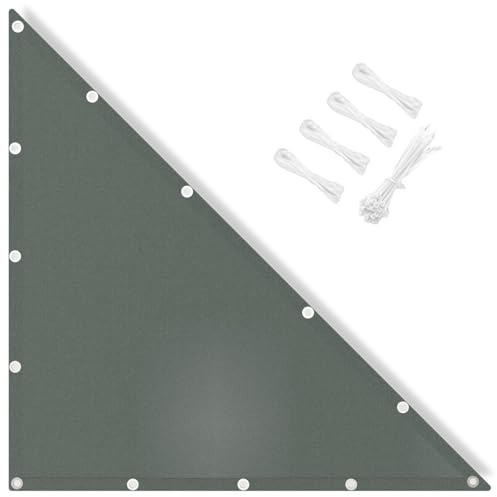 MissYolo Toldo triangular impermeable de 1,5 x 2 x 2,5 m – Toldo para exteriores en ángulo recto con 95% de protección UV para patio, piscina, patio y actividades de jardín y uso familiar, color gris