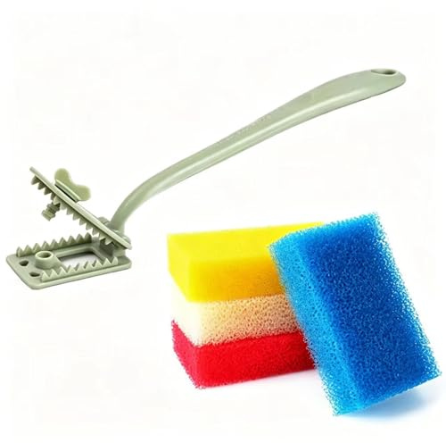 AZfutu 30cm extended cleaning handle with 12 dishwashing sponges included