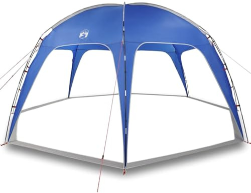 QJBSAVVA Tente de Réception Bleu Azuré 525x525x255 cm - Grand Dôme de Piscine et Pavillon de Jardin avec Arceaux en Fibre de Verre et Sac de Transport pour Événement et Camping
