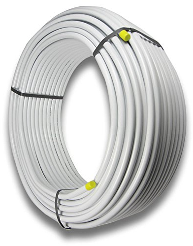 Pipetec 200m Alu-Verbundrohr 16x2mm, Metall, Aluminium, DVGW- und SKZ-geprüft, Sanitär- und Trinkwasserinstallation, Heizung, Heizkörper, Fußbodenheizung, Weiß, 10bar/95°C, DN 12, 3/8''