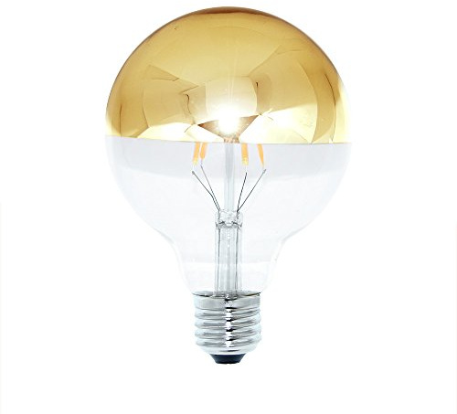 NCC-Licht Ampoule LED à filament Globe G95 4 W = 40 W E27 Miroir tête doré 360 lm extra blanc chaud 2200 K rétro nostalgie