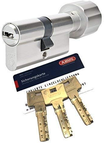 ABUS Bravus.4000 BZD Knaufzylinder mit 3 Schlüssel, Länge (a/b) 45/K45mm (cm=90mm) K=Knaufseite, nach DIN EN1303, Angriffswiderstandsklasse D, RC2/RC3 Level geeignet