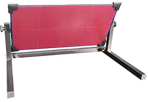 Portable Desktop Table Tennis Rebound Board Rebounder with 8 Red Rubbers, Improved 2nd Generation Pingpong Return Board Self Training Equipment, Strong Steel Frame | Easy to Install